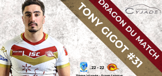Tony Gigot Homme du match Warrington